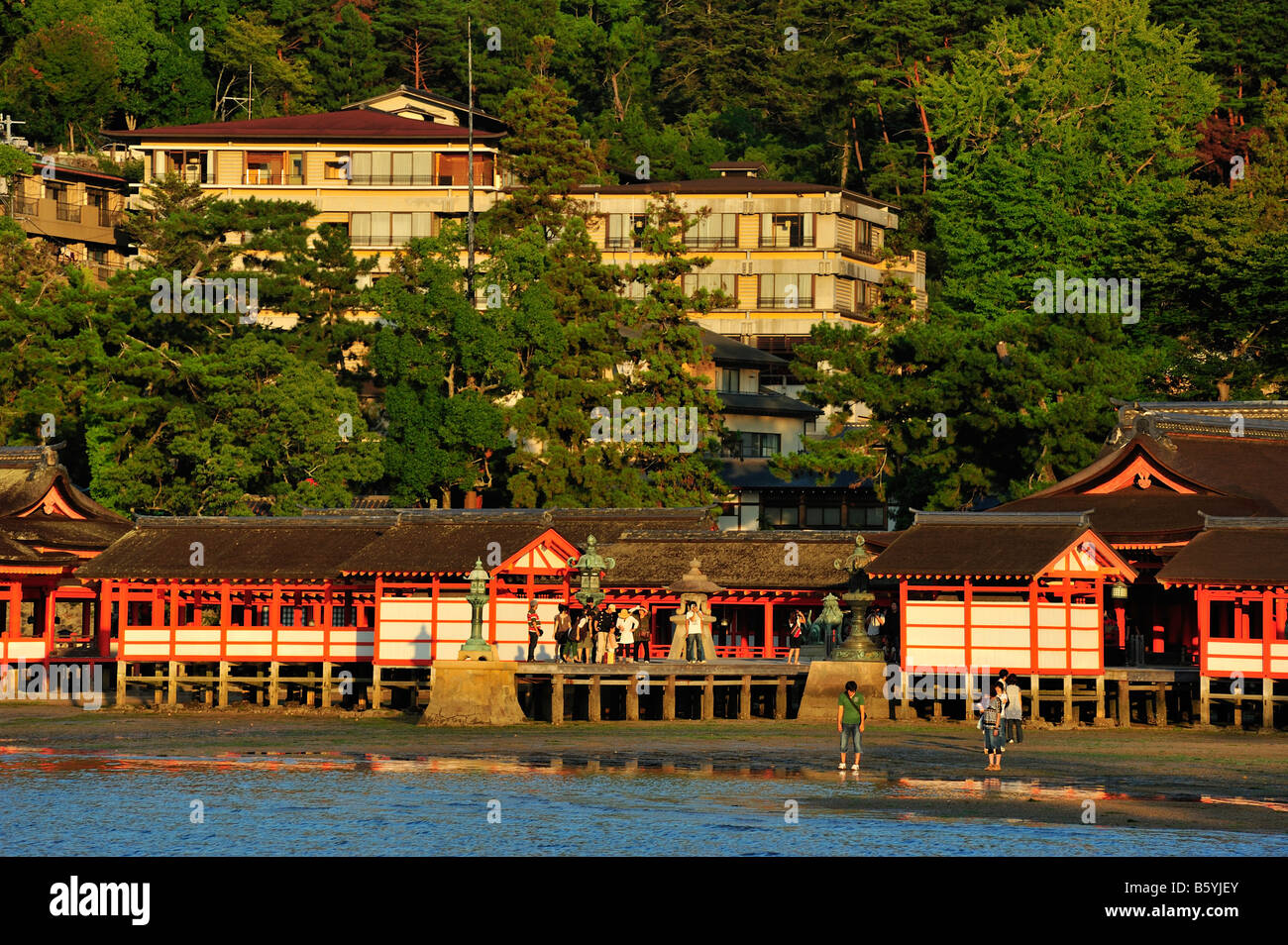 Itsukushima Jinja, Miyajima cho, Hatsukaichi, Prefettura di Hiroshima, Giappone Foto Stock