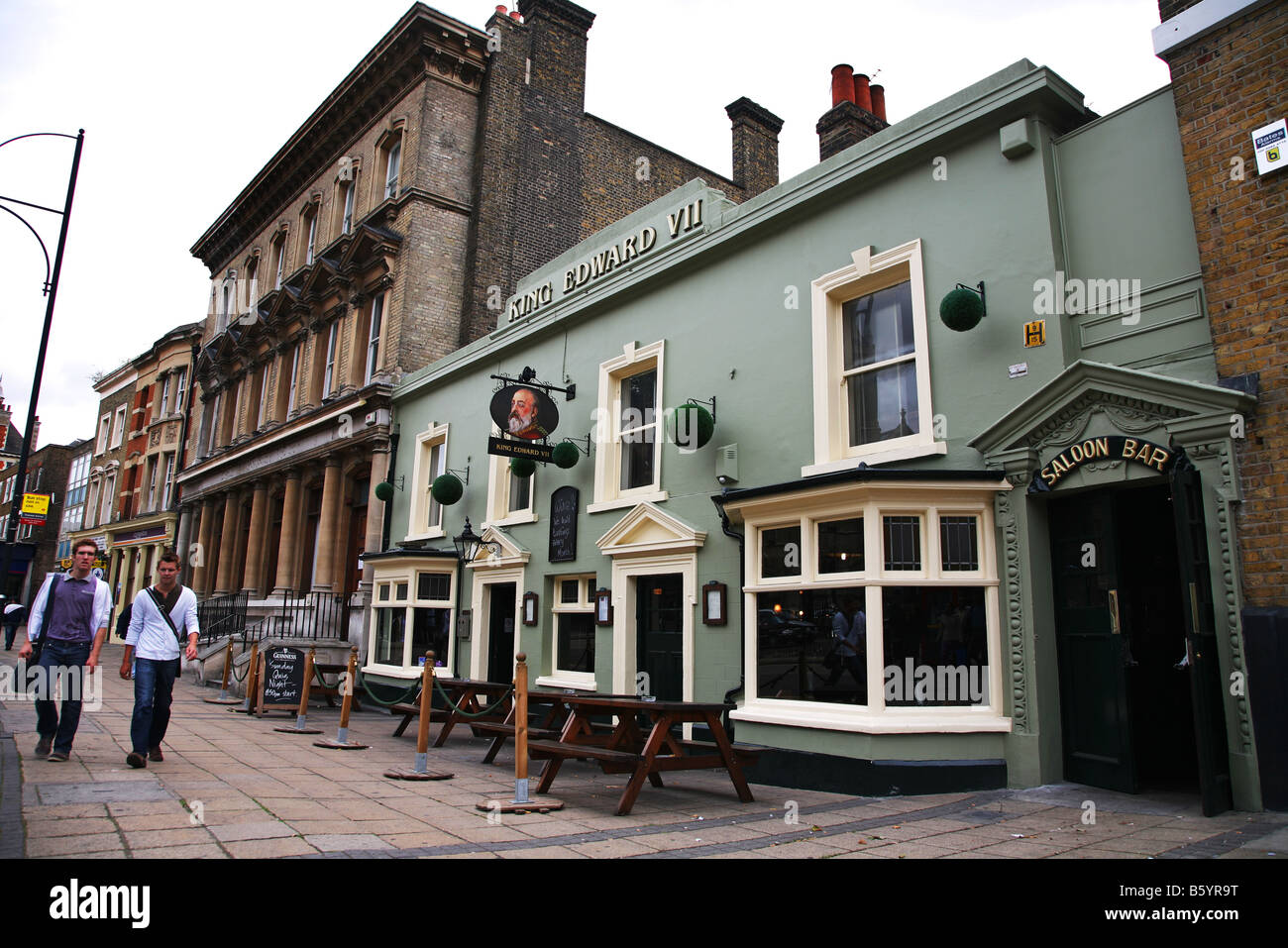 Stratford 2012 olympics pub high street Londra storica la rigenerazione di sviluppo Foto Stock