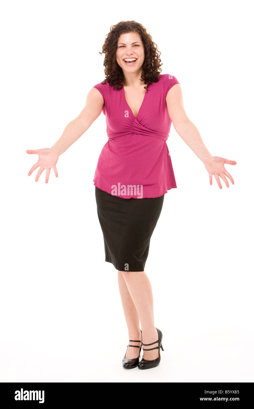 Ritratto Di Donna sorridente Foto Stock