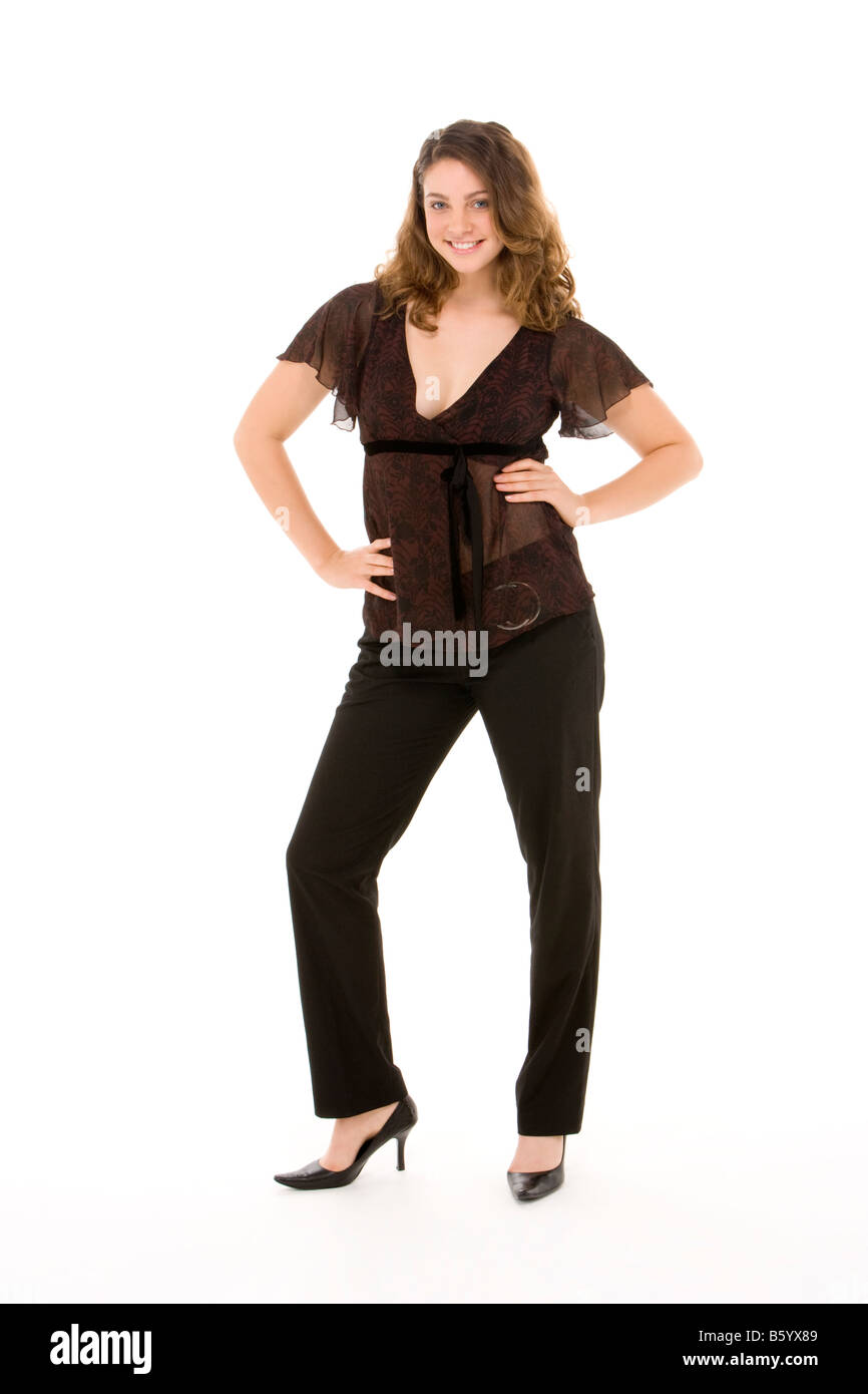 Ritratto Di Donna sorridente Foto Stock