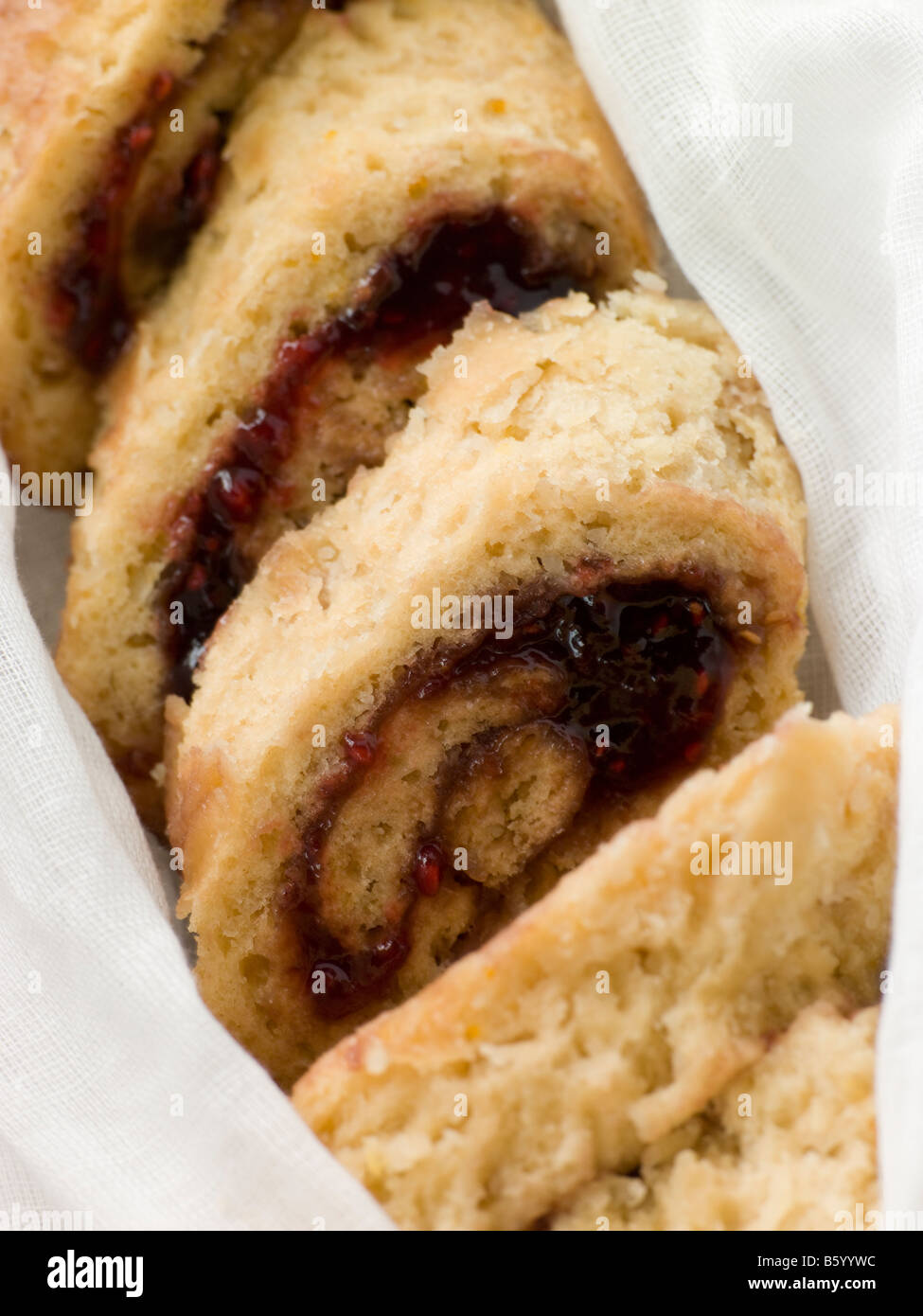 Jam Roly Poly in mussola Foto Stock