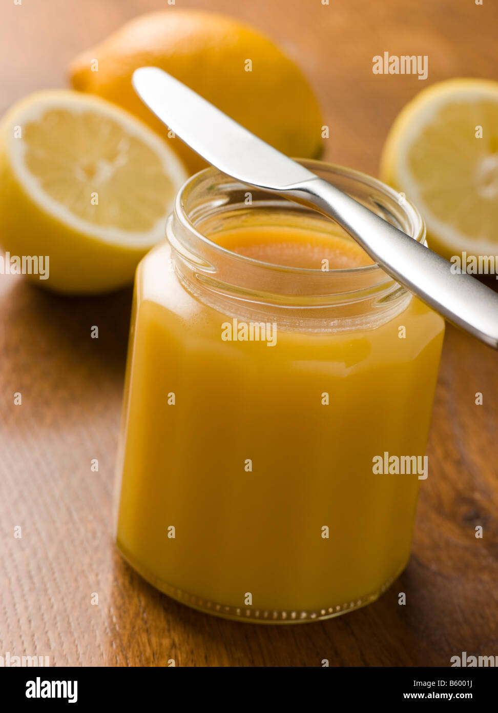 Barattolo di cagliata di limone Foto Stock