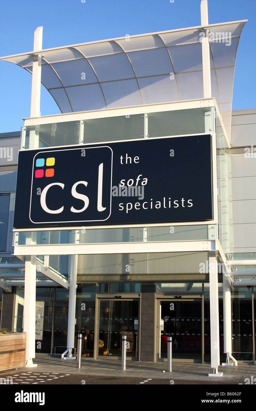 CSL retail outlet su un retail park a Nottingham, Inghilterra, Regno Unito Foto Stock