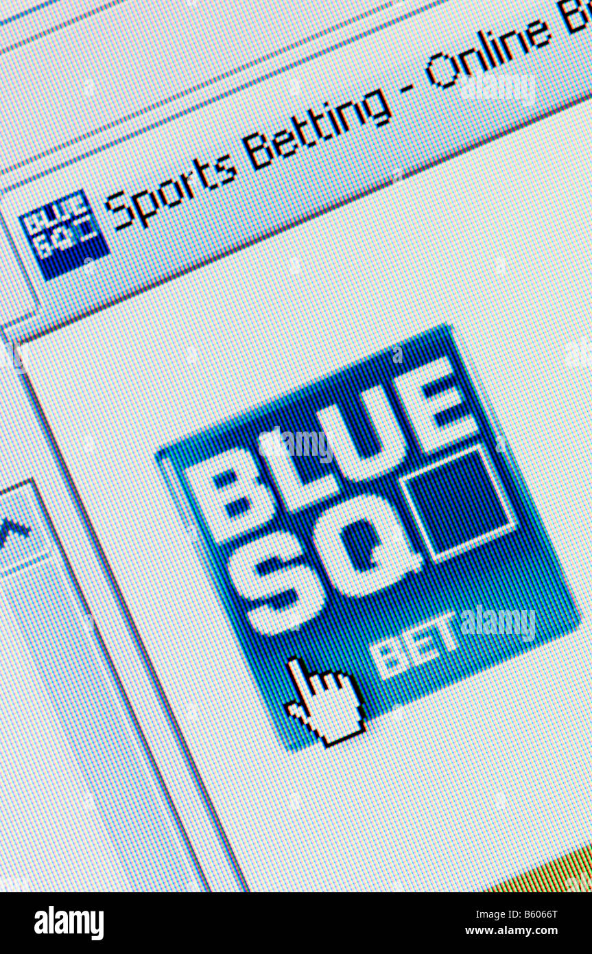 Macro screenshot di Blue Square sito di gioco d'azzardo solo uso editoriale Foto Stock