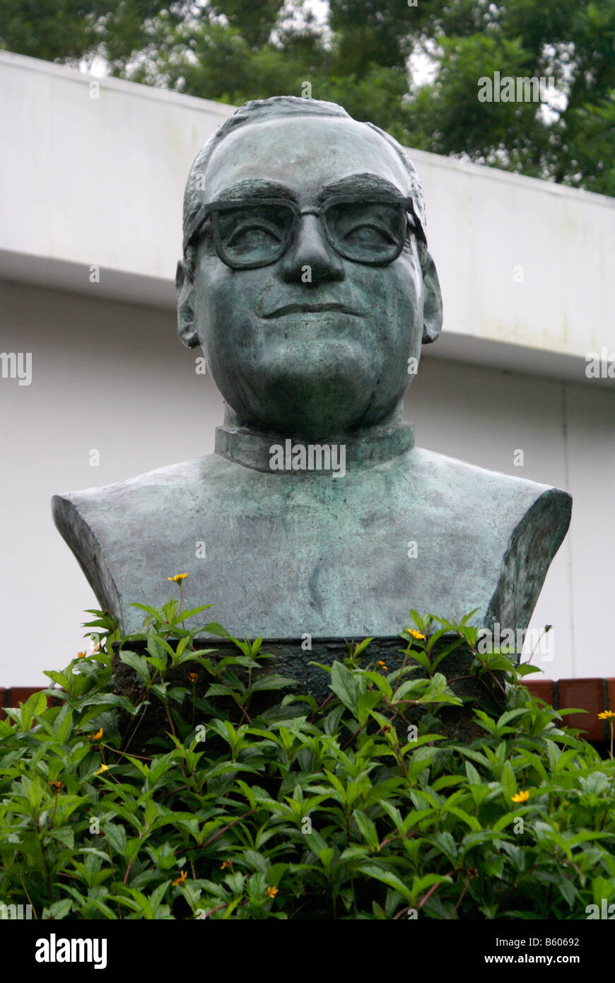 Busto di Mons. Oscar Romero, Arcivescovo di San Salvador El Salvador Foto Stock