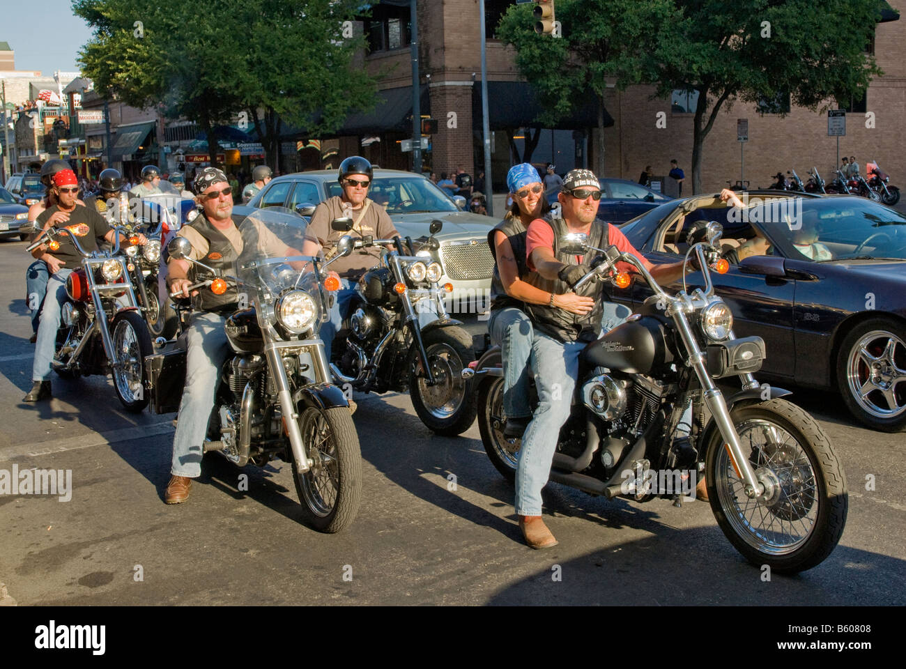 Repubblica del Texas Biker Rally a W 6th Street in Austin Texas USA Foto Stock