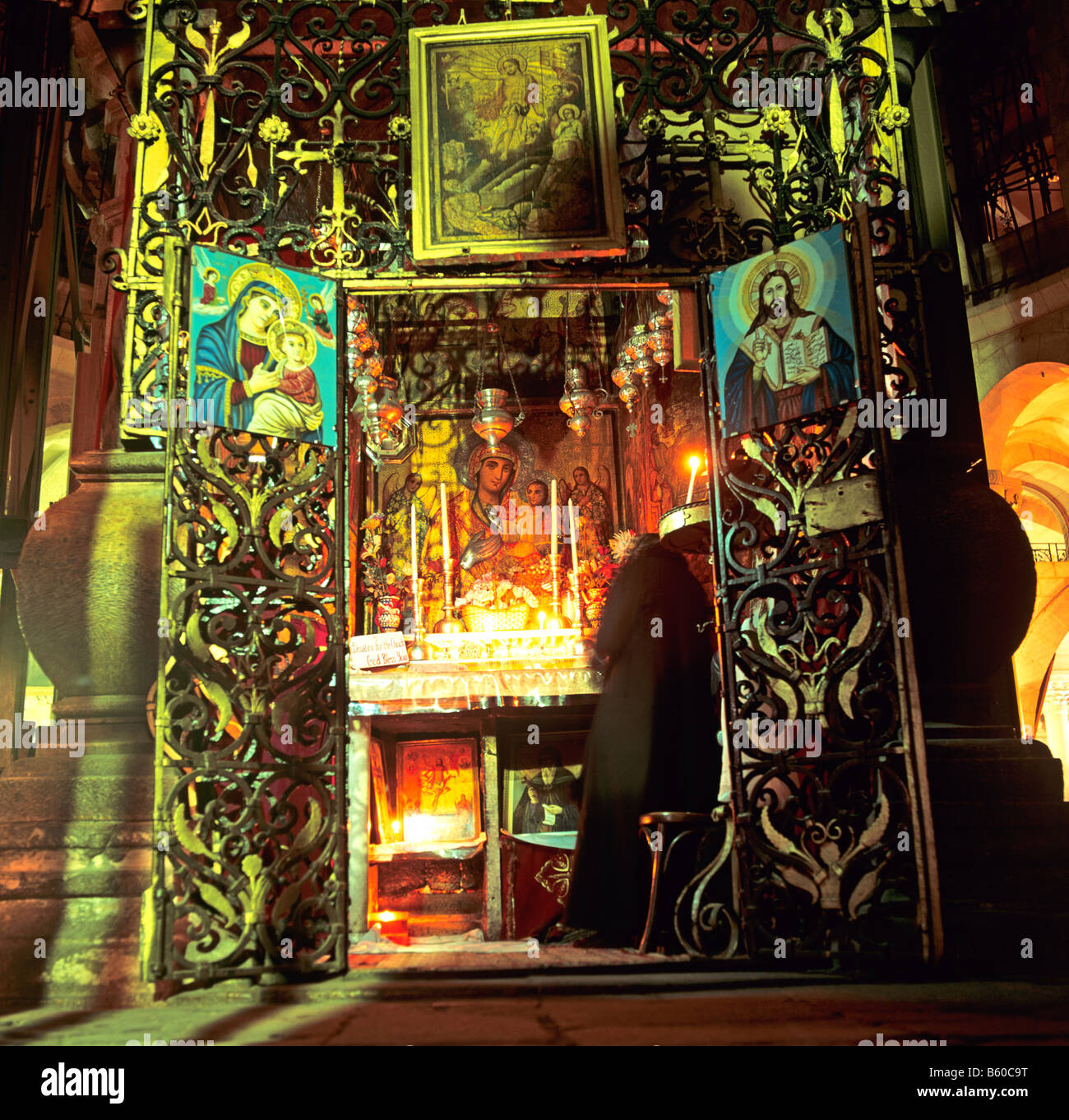 Chiesa del Santo Sepolcro la città vecchia di Gerusalemme Israele Medio Oriente Foto Stock