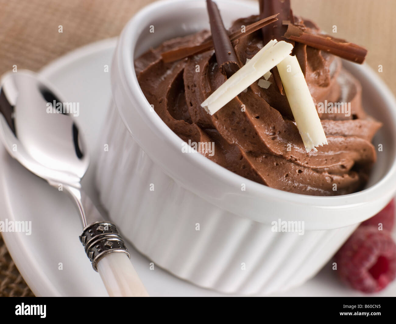 Mousse au chocolat Foto Stock