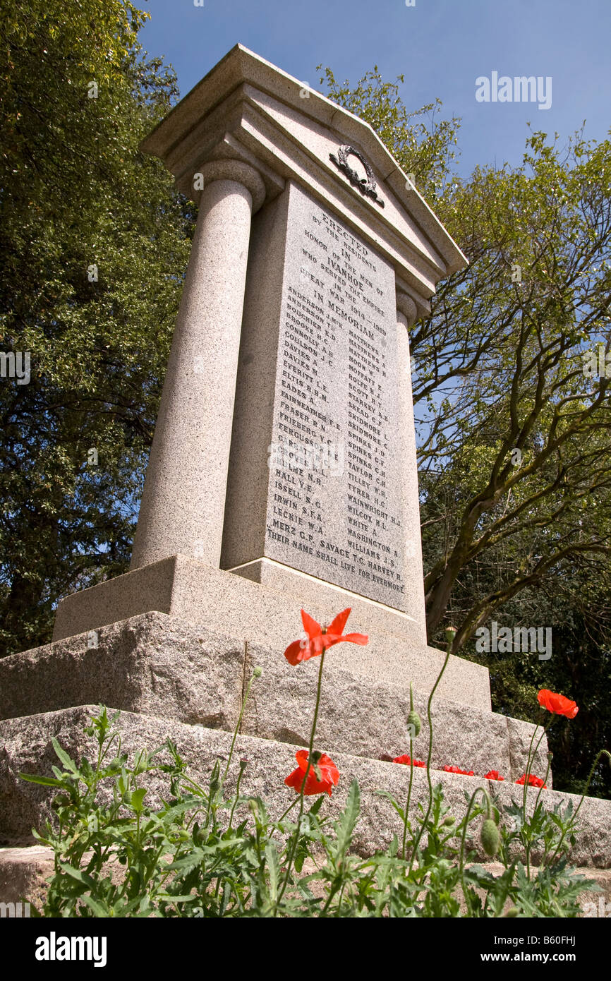 La mia guerra locale memoriale sulla rimembranza giorno. Foto Stock