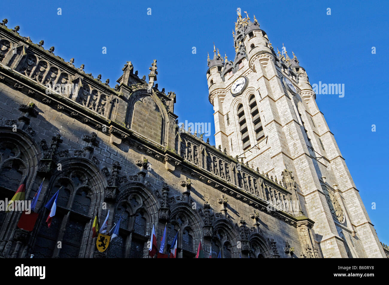 Belfried, Beffroi, campanile, landmark, Douai, Nord Pas de Calais, in Francia, in Europa Foto Stock