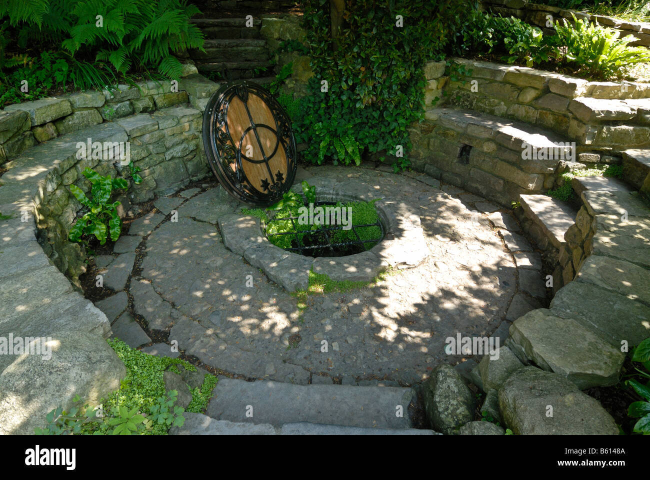 Calice ben, Ley lines, la leggenda di Re Artù, Glastonbury, Mendip, Somerset, Inghilterra, Gran Bretagna, Europa Foto Stock