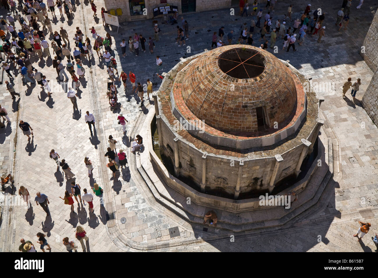 Grande Onofrio Fontana in Dubrovnik Centro storico, Ragusa, Dubrovnik-Neretva, Dalmazia, Croazia, Europa Foto Stock