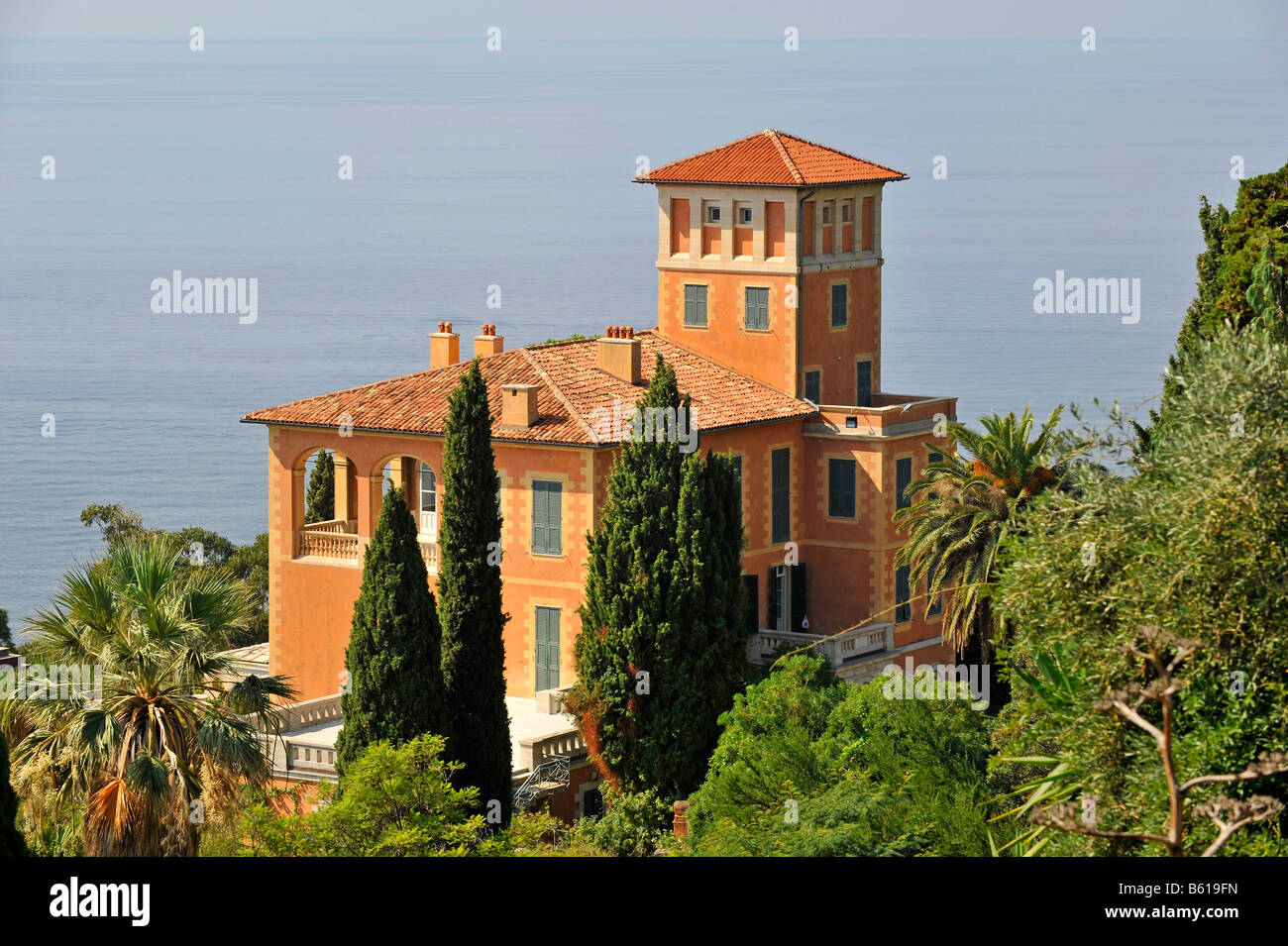 Villa Hanbury, Hanbury Giardino Botanico, Riviera del Fiori, Liguria, Italia, Europa Foto Stock