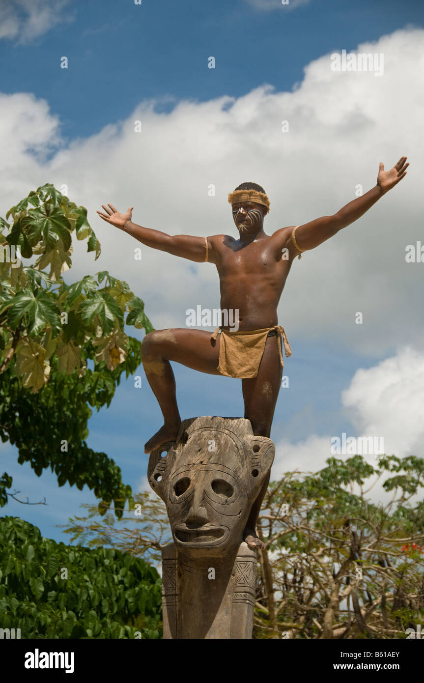 Caraibi Repubblica Dominicana Manati Park Punta Cana culturali Nativa ballerini eseguono cerimonia Foto Stock