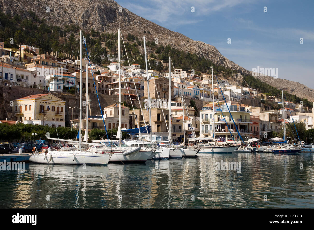 Porto di Kalymnos, Grecia Foto Stock