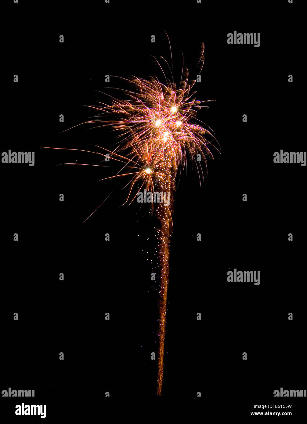Immagine di un esplosione di un fuoco d'artificio durante una celebrazione Foto Stock