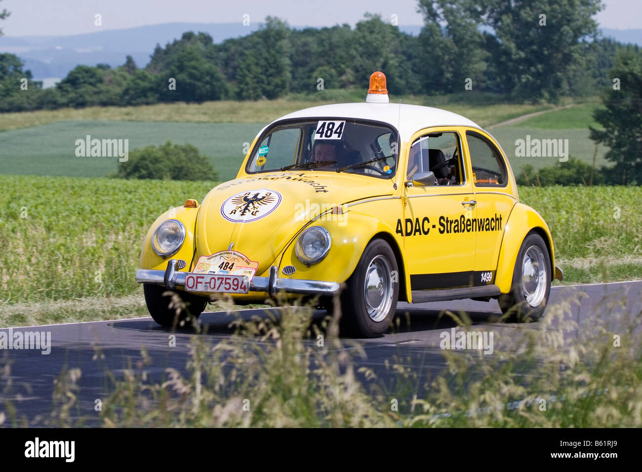 L'ADAC VW Beetle, auto d'epoca, Hessentag festival, Homberg/Efze, Hesse, Germania, Europa Foto Stock