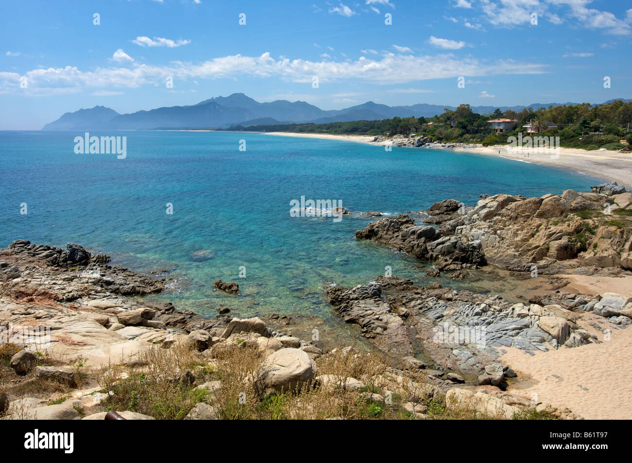 Spiaggia, Barisardo, Sardegna, Italia, Europa Foto Stock
