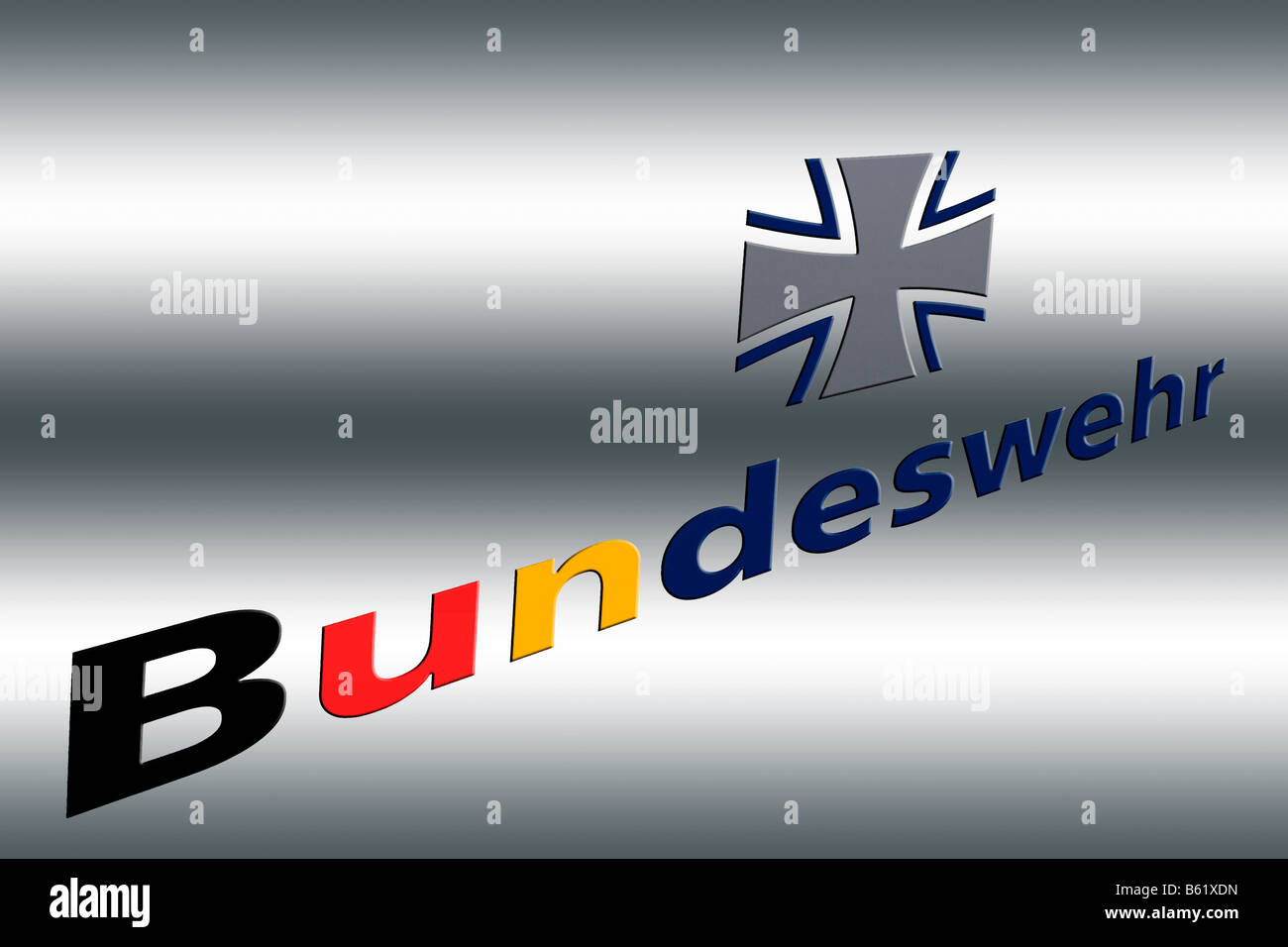 Bundeswehr in scrittura, grafici e di editing di immagini Foto Stock