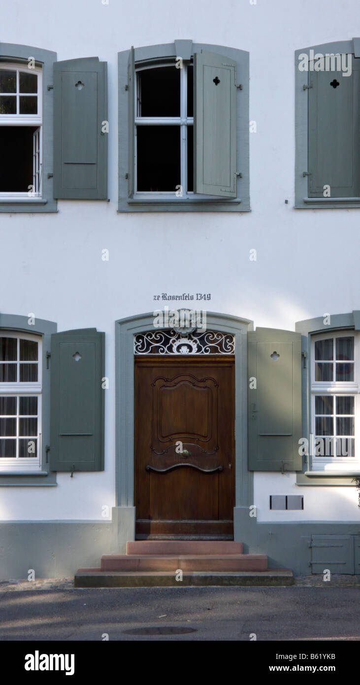 Città vecchia casa del XIV secolo, Basilea, Svizzera Foto Stock