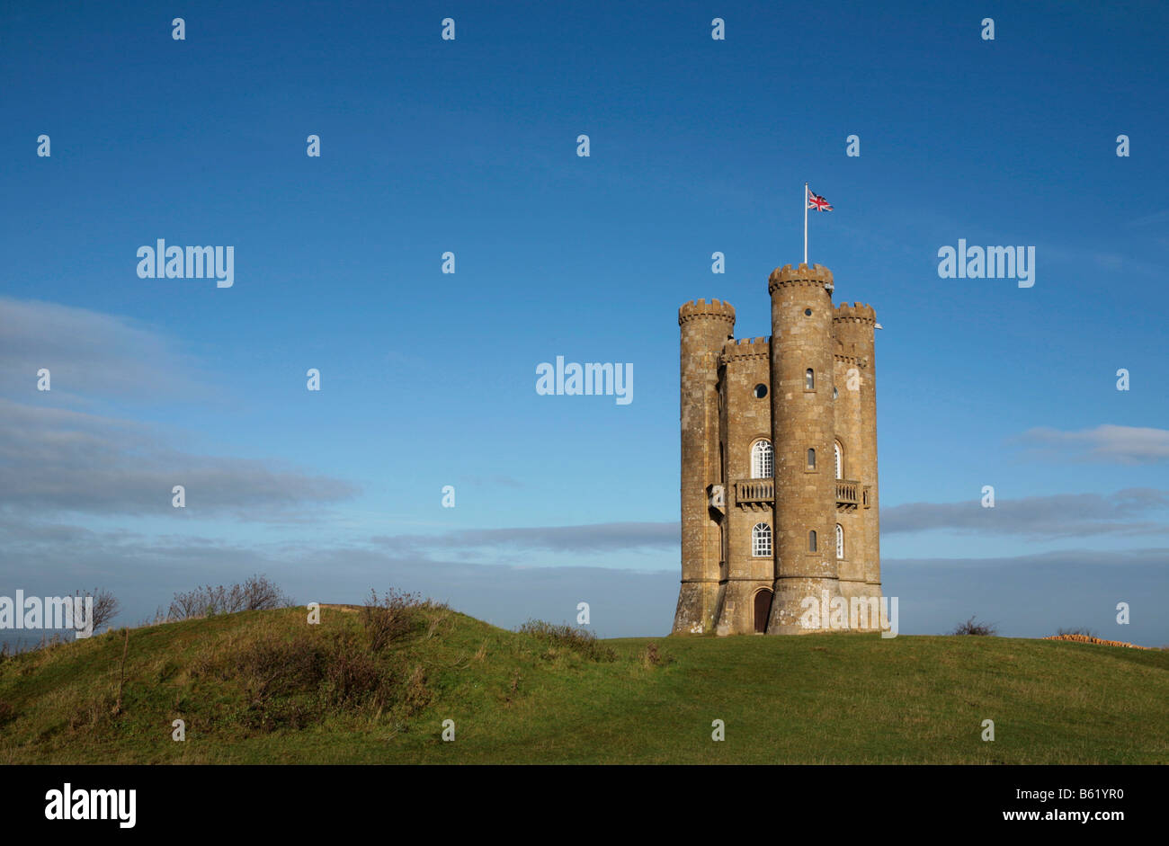 Torre di Broadway, Worcestershire, seduto sul secondo punto più alto in Cotswolds Foto Stock