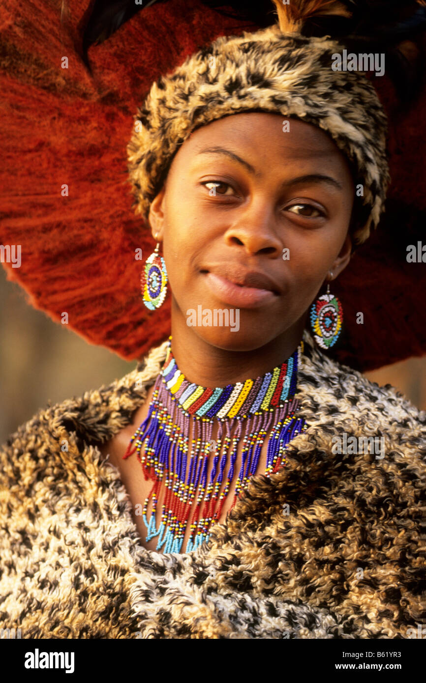 Zulu ritratto di donna Foto Stock