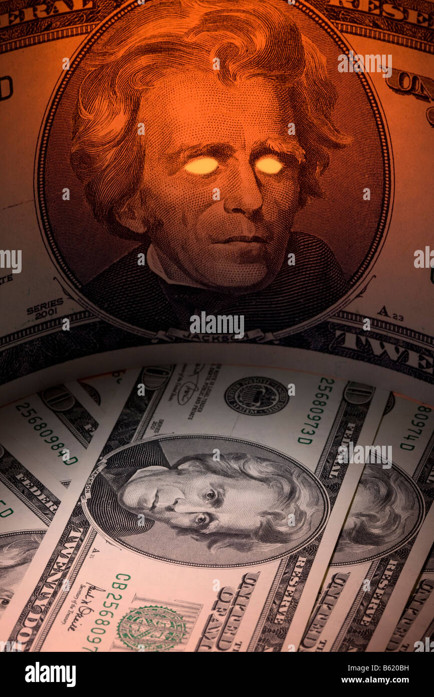 Immagine concettuale della valuta statunitense Foto Stock