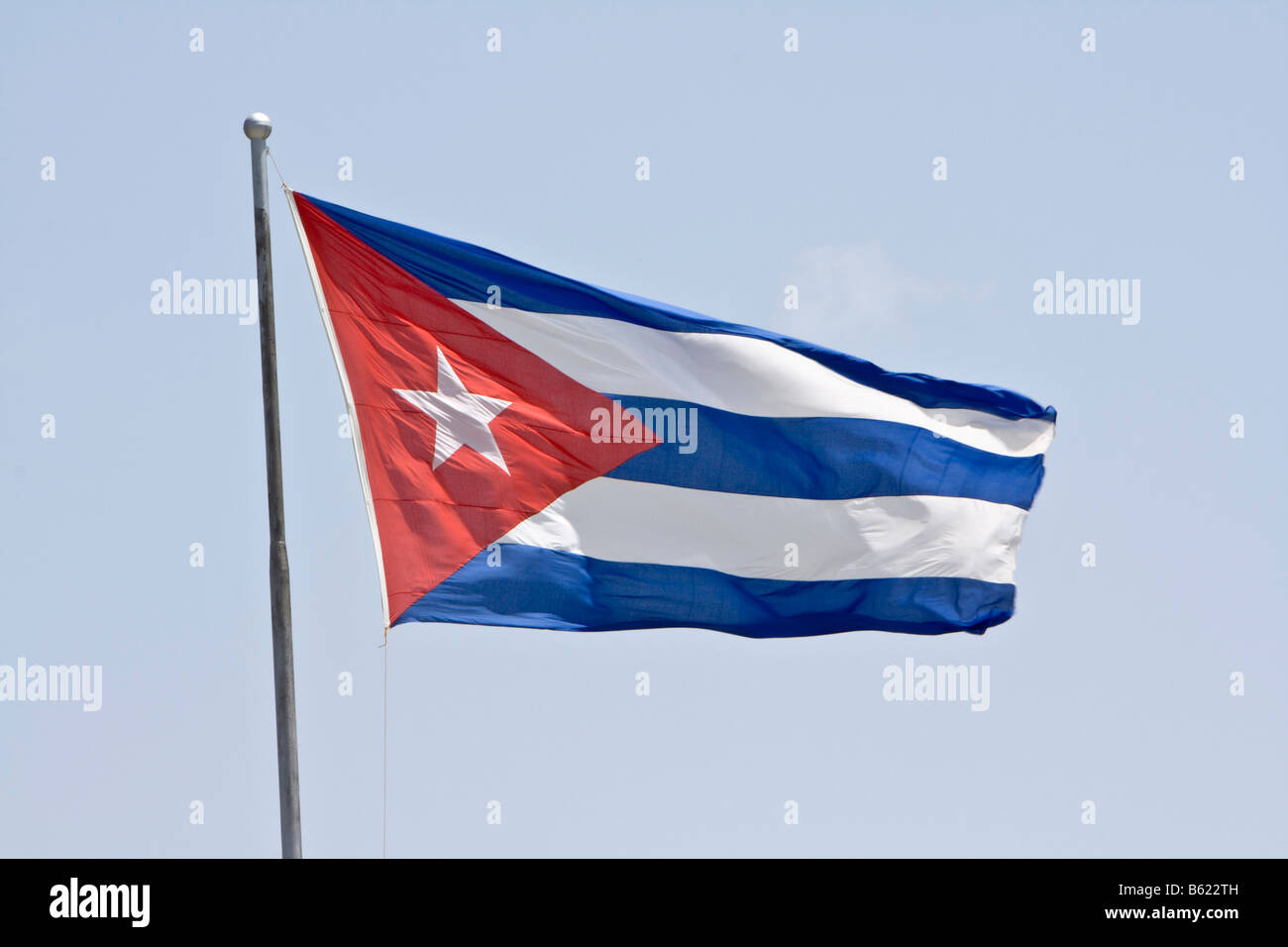 Bandiera di Cuba, Cuba, Caraibi Foto Stock