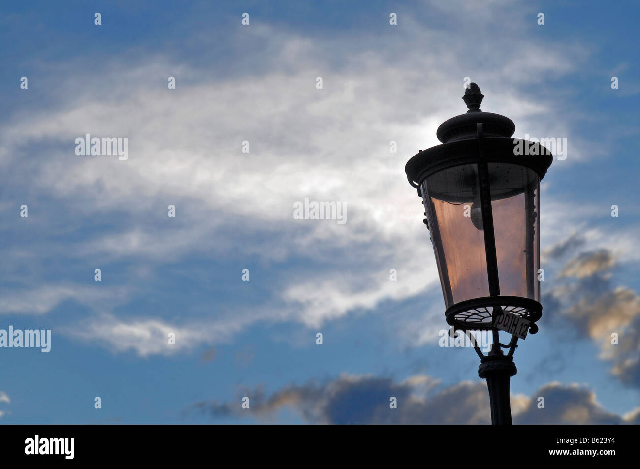 Street lanterna, Venezia, Italia e Europa Foto Stock