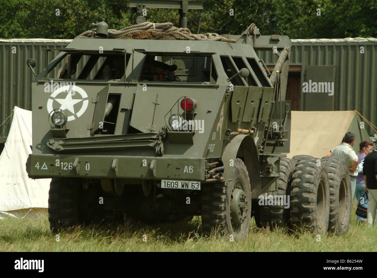 VehicleMBF1914 Francia restaurato Pacific M26A1 Dragon carro serbatoio veicolo di recupero Foto Stock