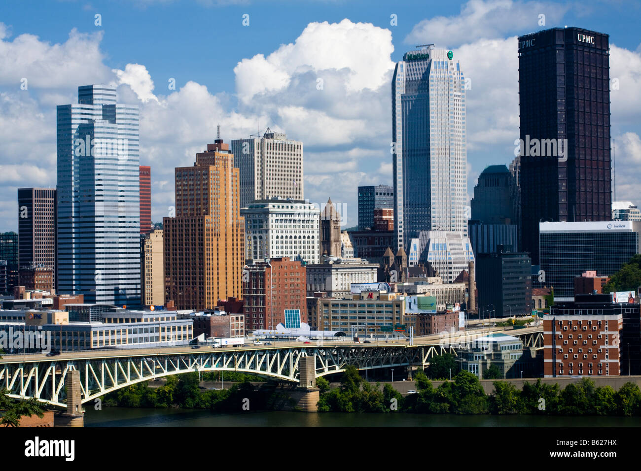Skyline di Pittsburgh Pennsylvania Foto Stock