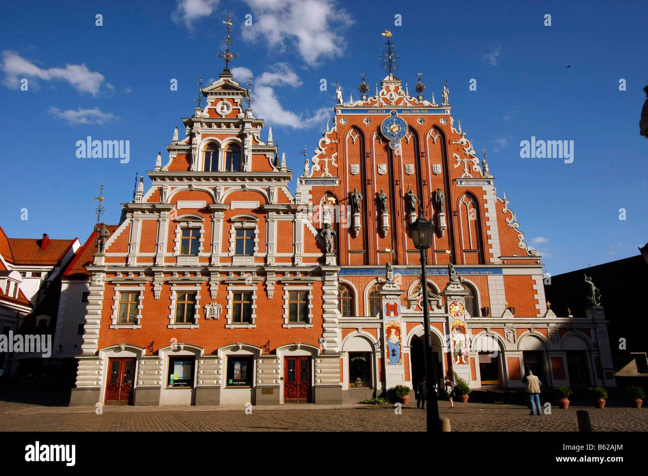 Casa delle Teste Nere presso la piazza del Municipio in Riga, Lettonia, Paesi Baltici Foto Stock