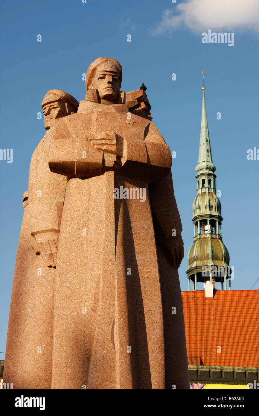Memorial per il rosso fucilieri lettoni in Riga, Lettonia, Paesi Baltici Foto Stock