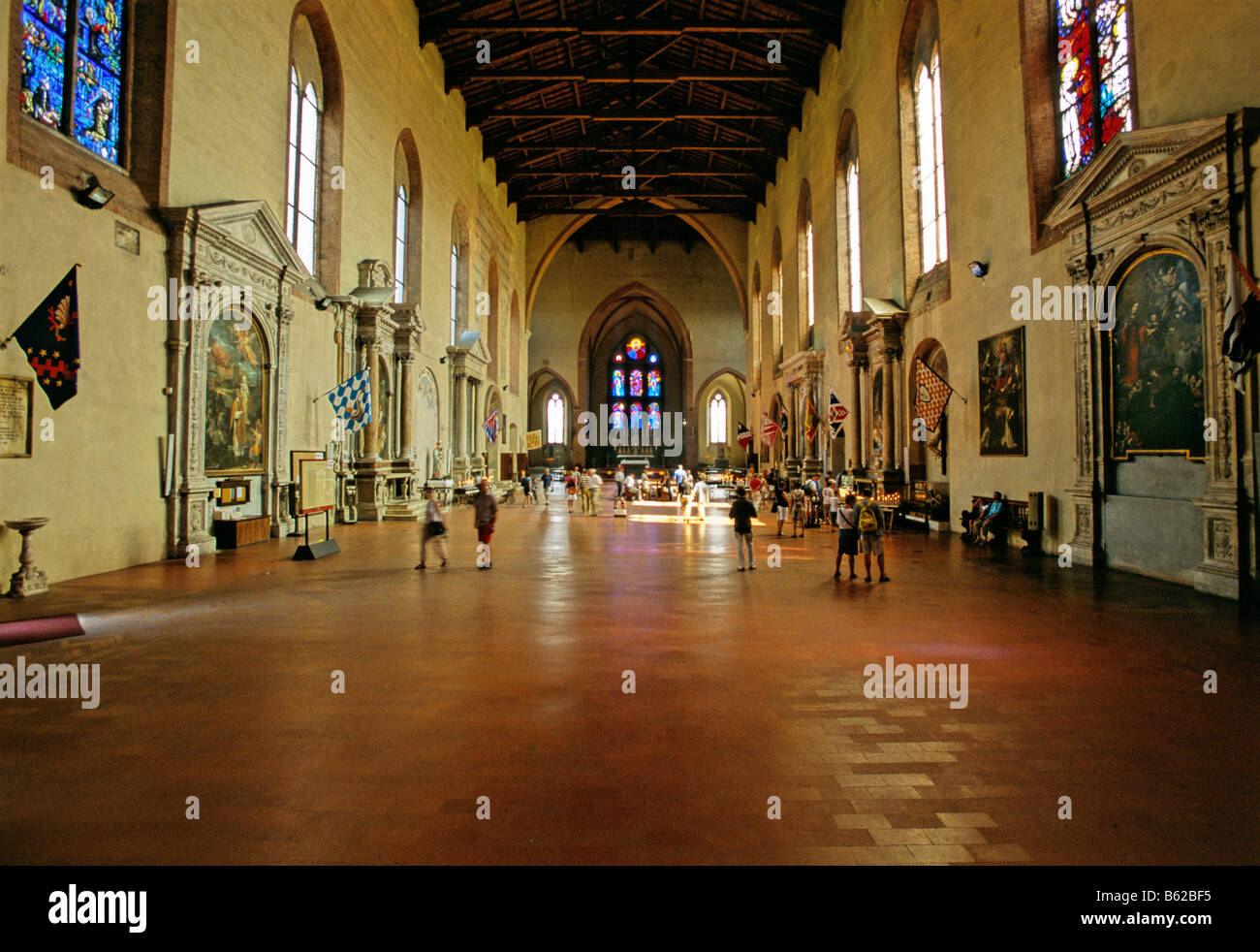 Basilica San Domenico, navata interno, Siena, Toscana, Italia, Europa Foto Stock