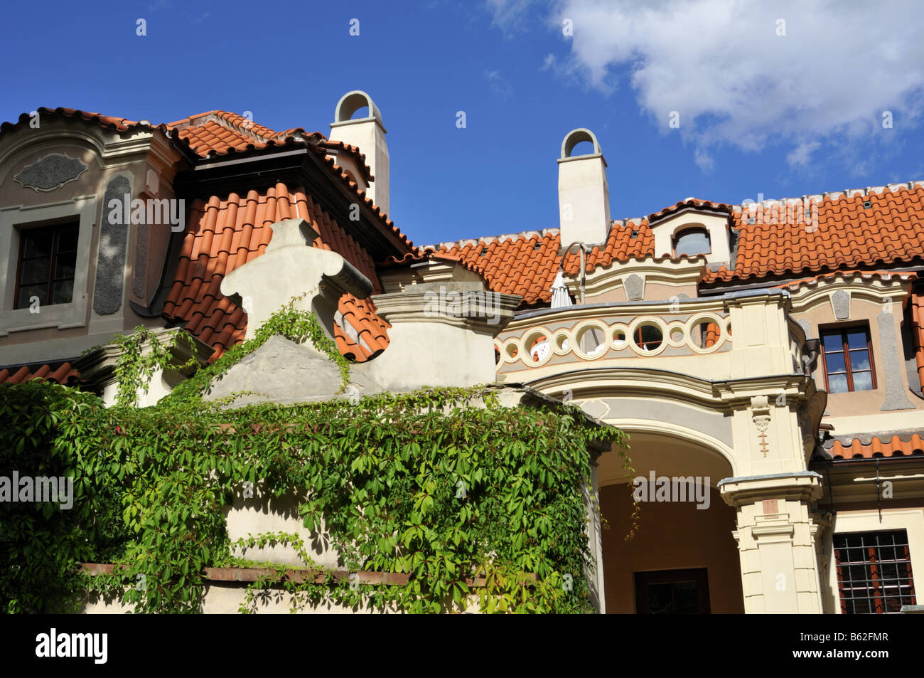 Praga Giardino Palffy edifici Foto Stock