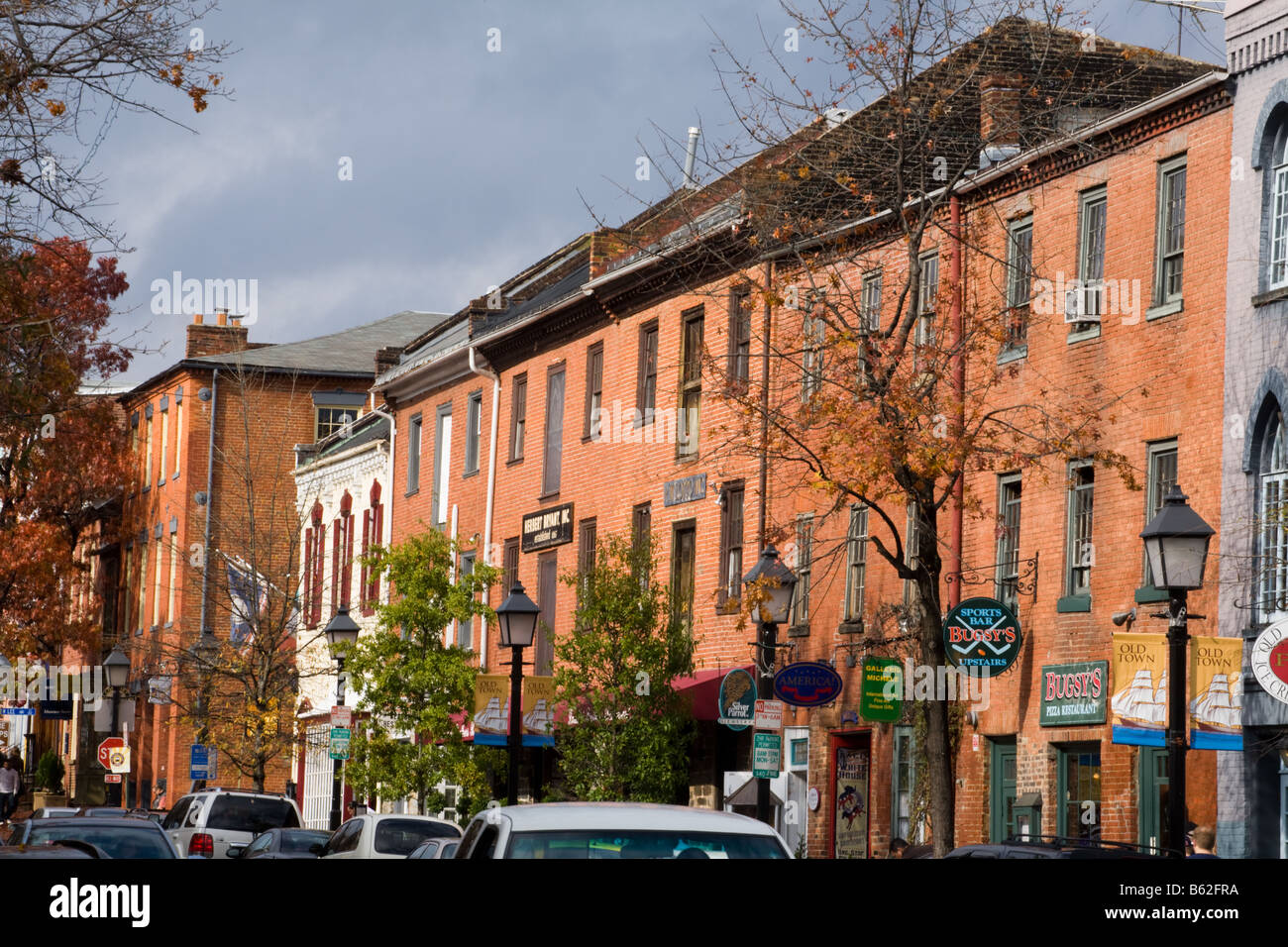 King Street Old Town Alexandria in Virginia Foto Stock