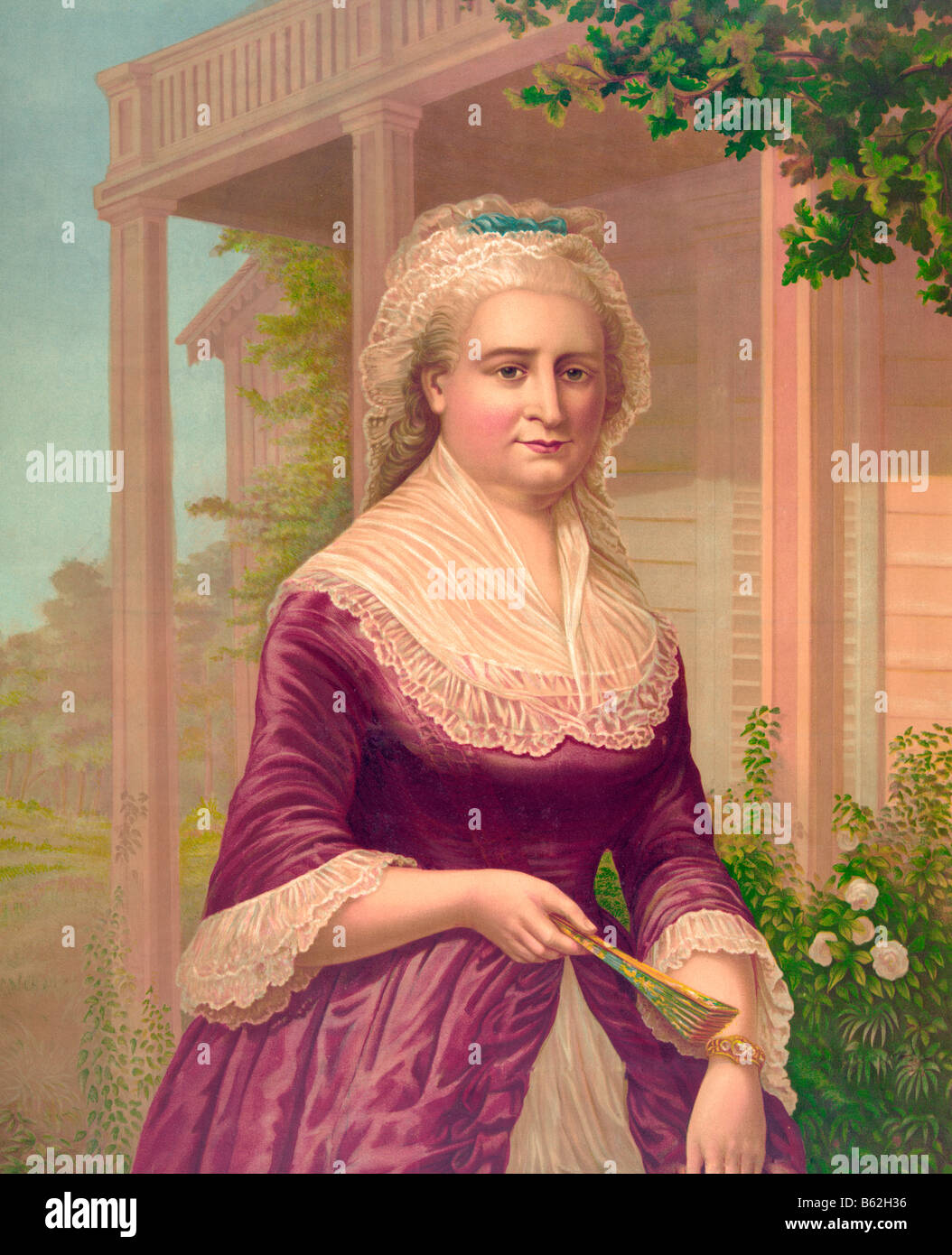 Martha Washington, il primo first lady degli Stati Uniti d'America Foto Stock