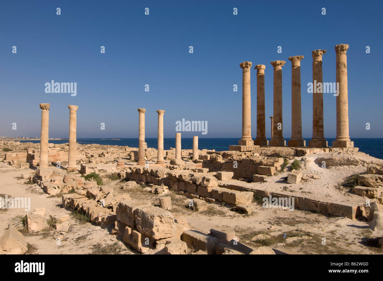 Sabratha sito romano Tripolitania Libia Foto Stock