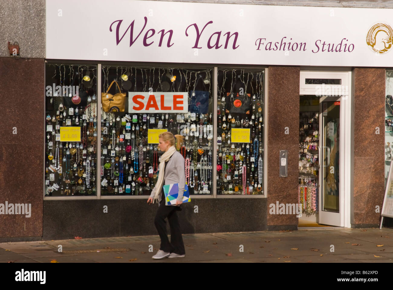 Wen Yan fashion studio vendita di bigiotteria ecc in Norwich, Norfolk, Regno Unito Foto Stock