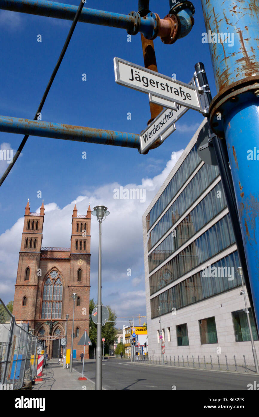 Friedrichswerder chiesa e foreign office, Berlino, Germania Foto Stock