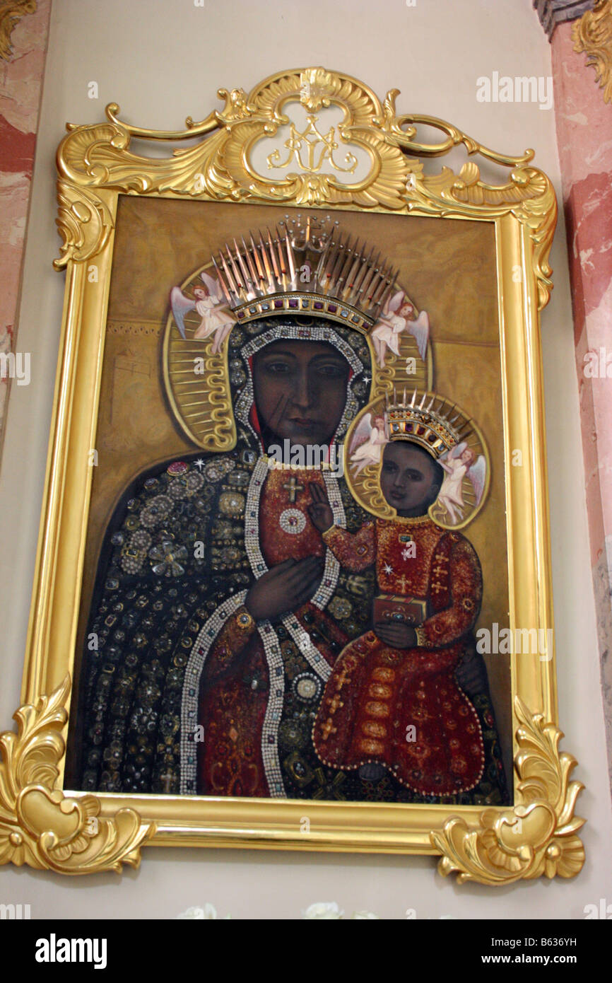 Icona nella Chiesa di tutti i santi, Vilnius, Lituania Foto Stock