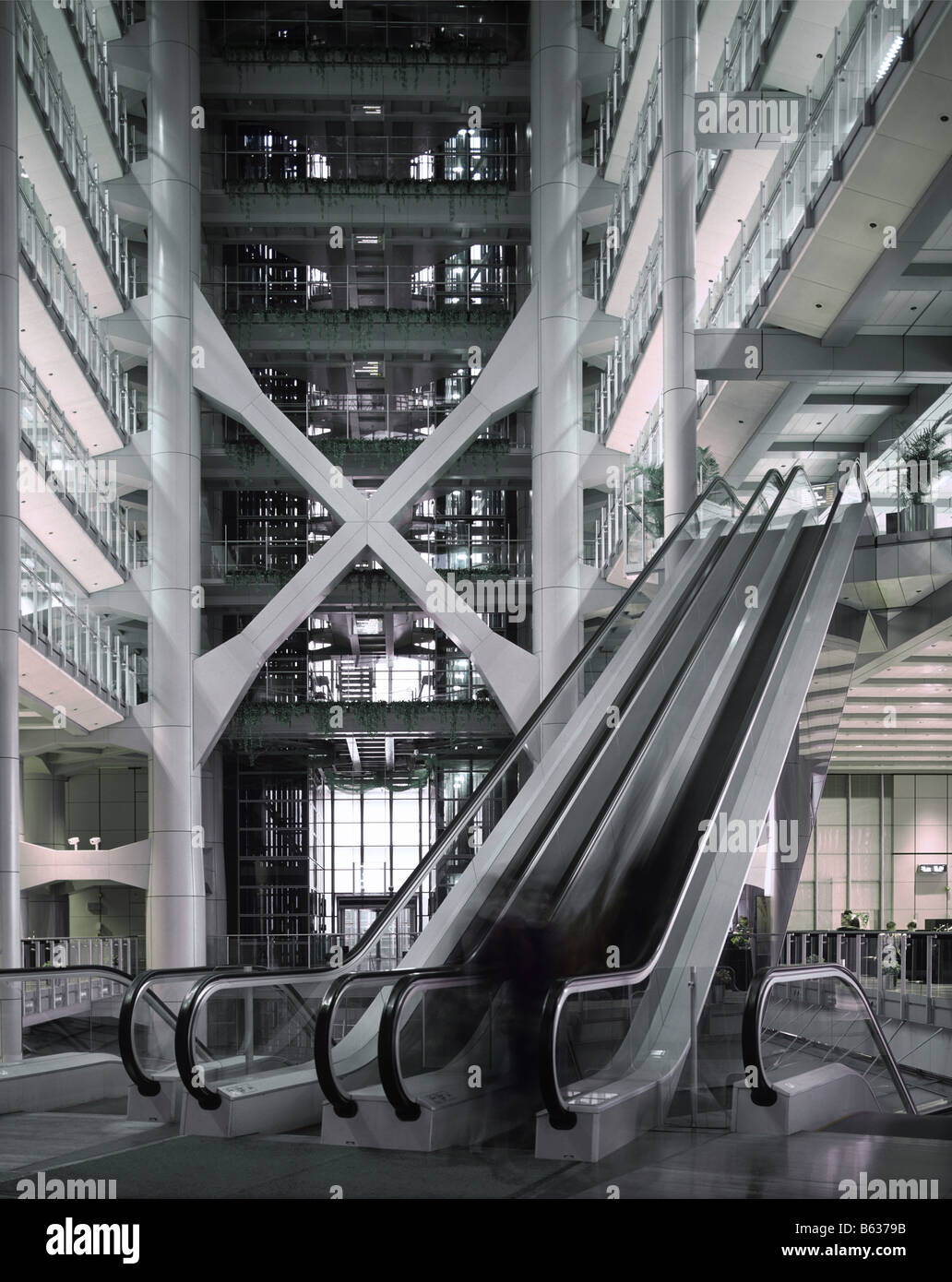 Interno della sede della HSBC in Hong Kong Foto Stock