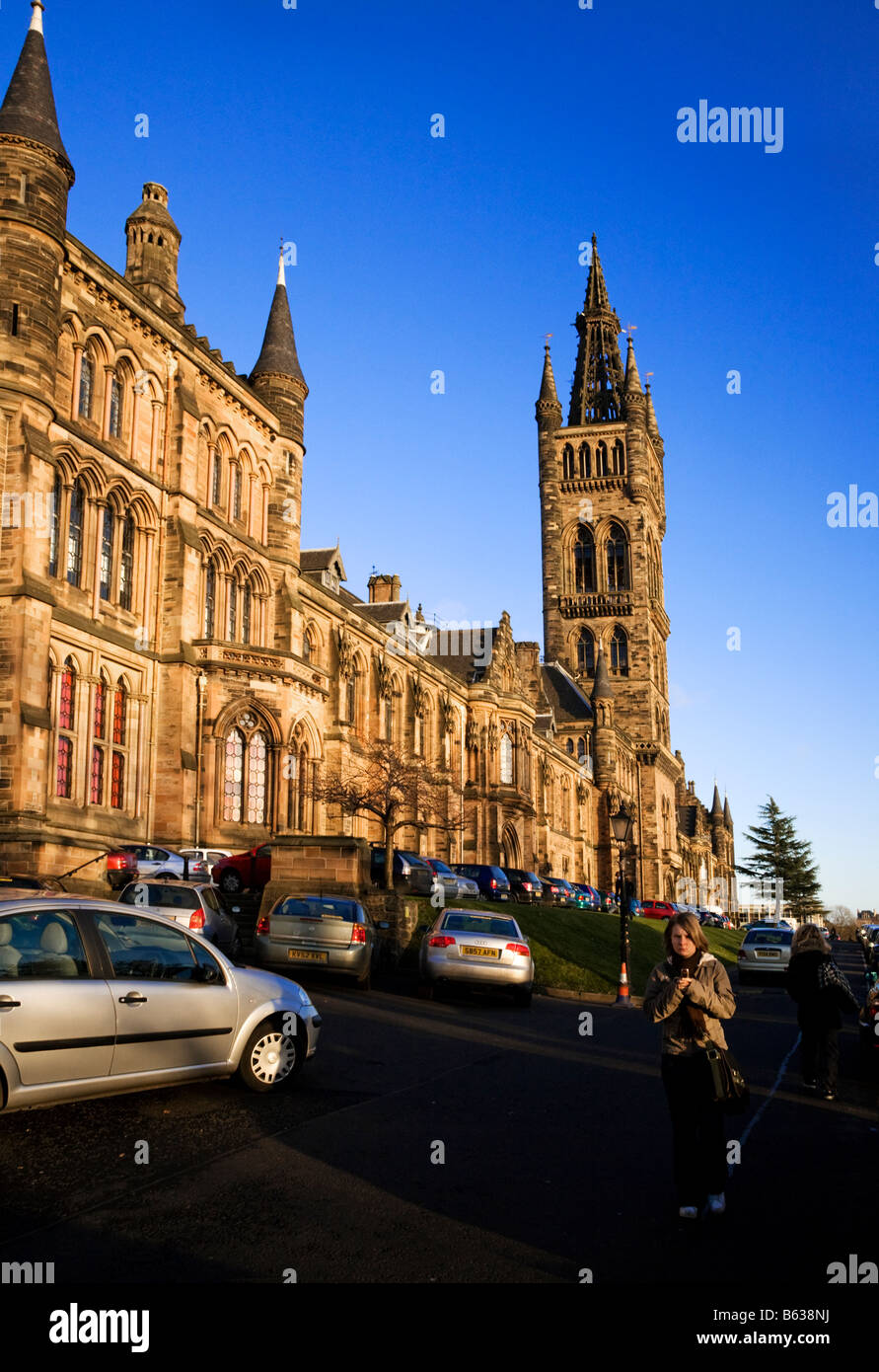Università di Glasgow su Gilmorehill, Glasgow, Scozia. Foto Stock