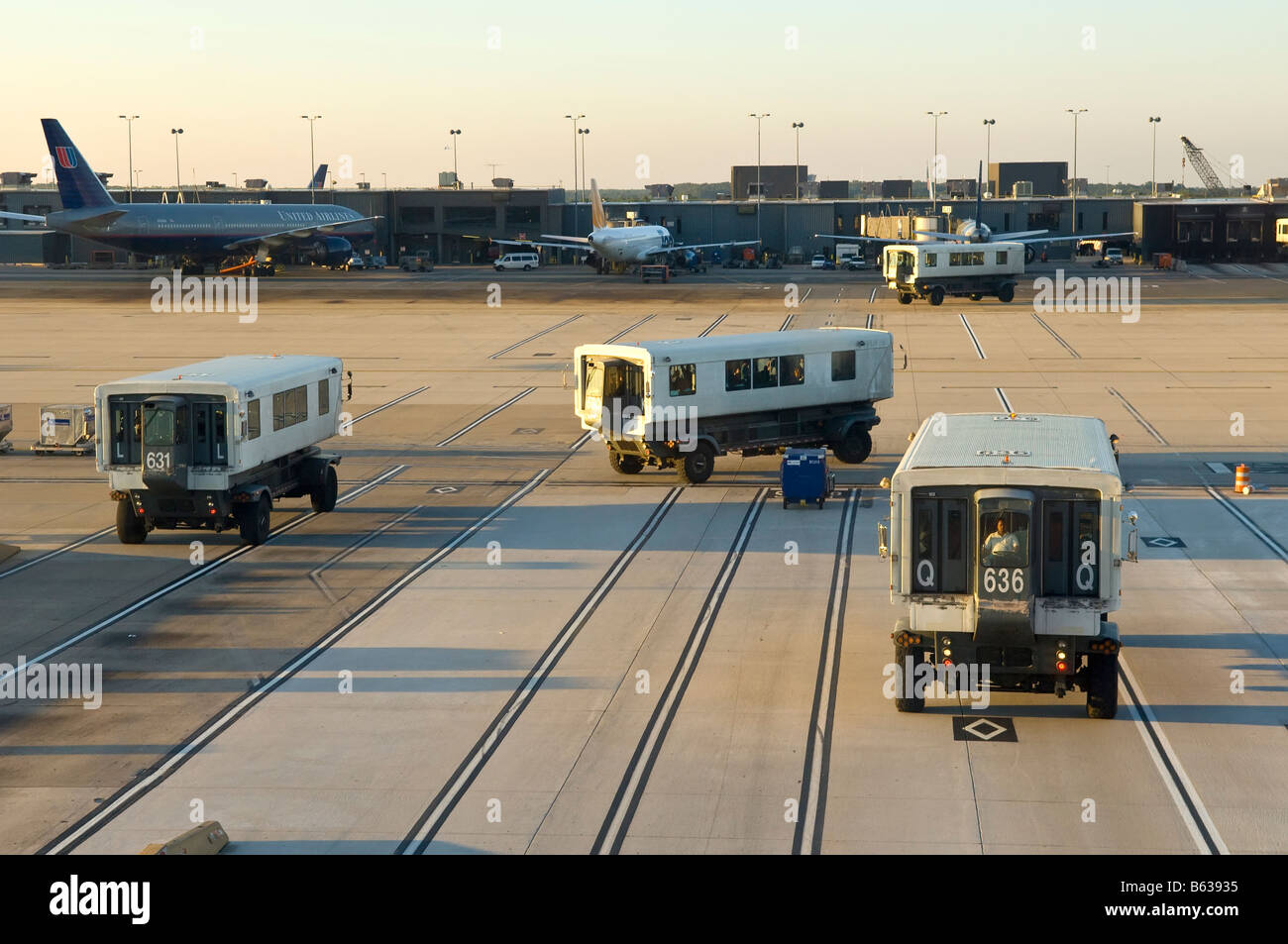 Bus navetta a Washington Dulles Airport. Foto Stock