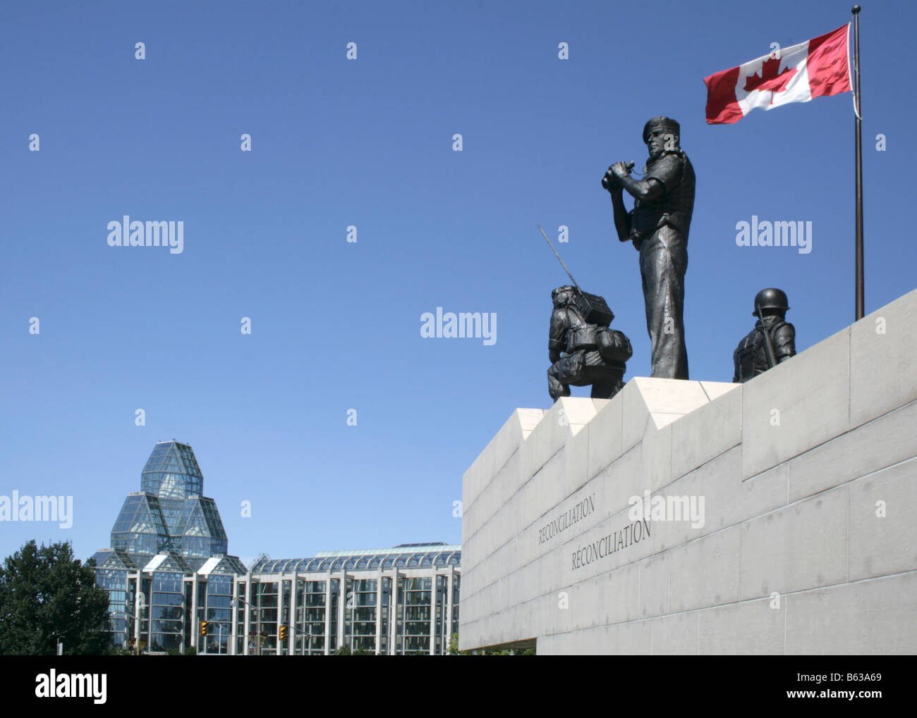 Canadese Monumento per il mantenimento della pace Foto Stock