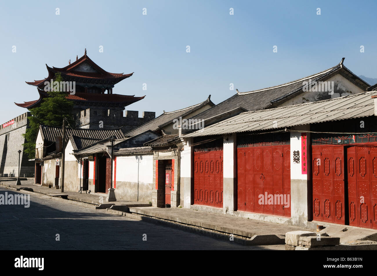 Cina Yunnan dali e torre di guardia Foto Stock