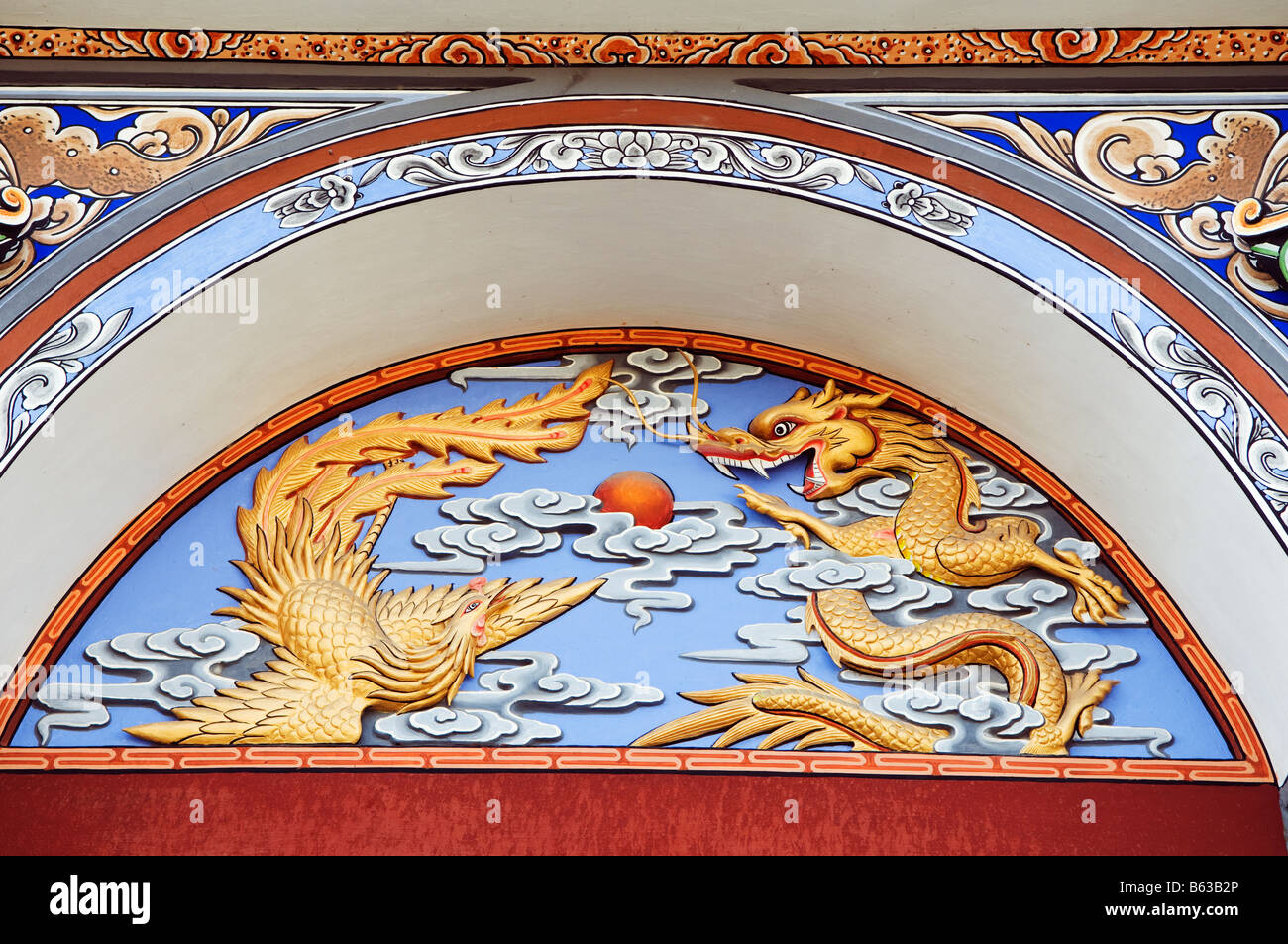 Cina Yunnan dali decorazione della porta Foto Stock