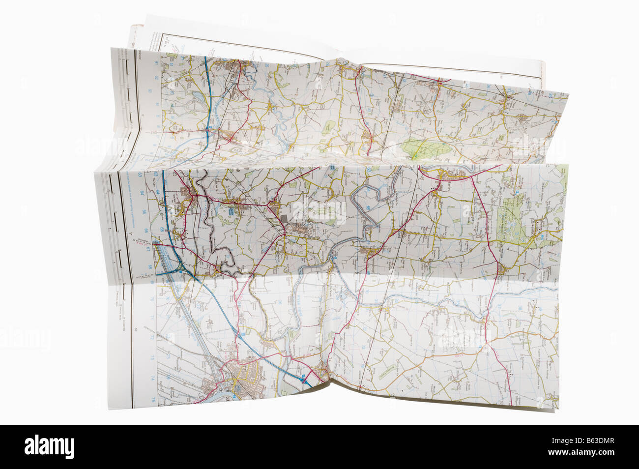 Mappa piegata Foto Stock