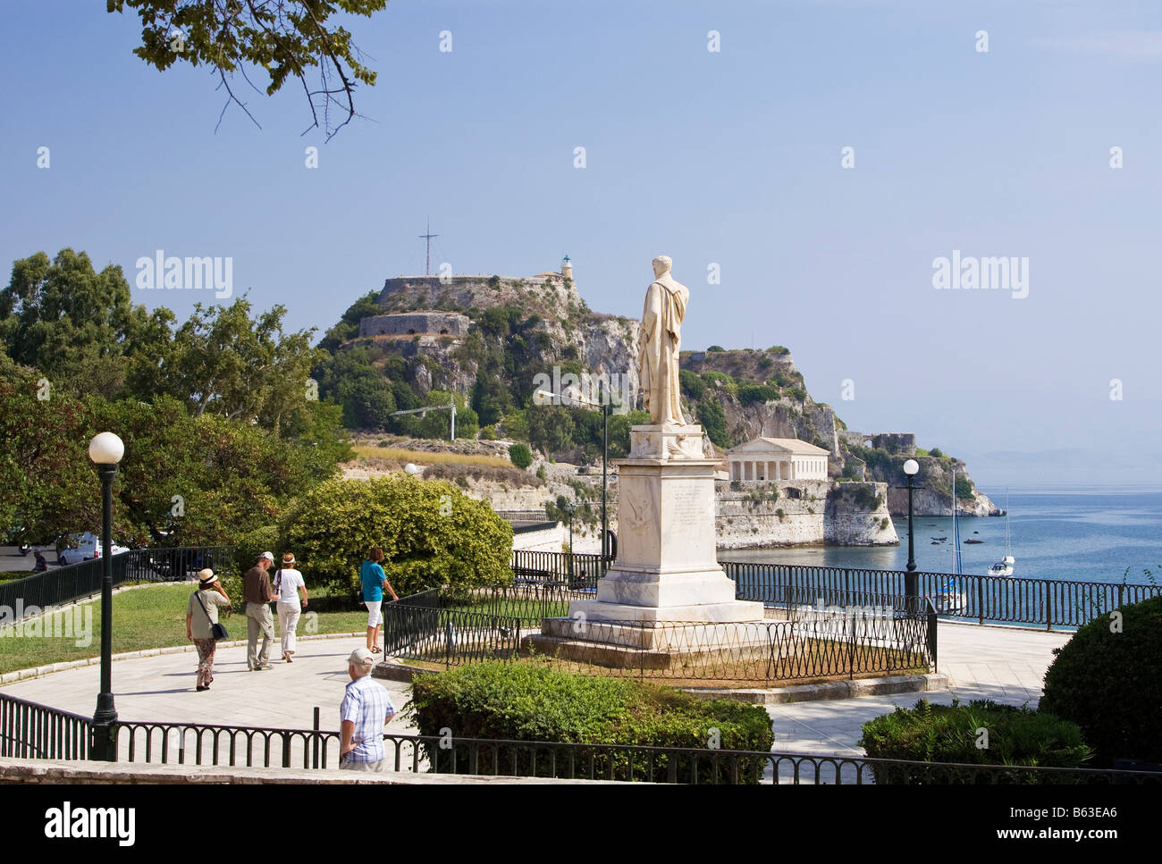 Vista del vecchio fort area, citta di Corfu, CORFU, ISOLE GRECHE Foto Stock