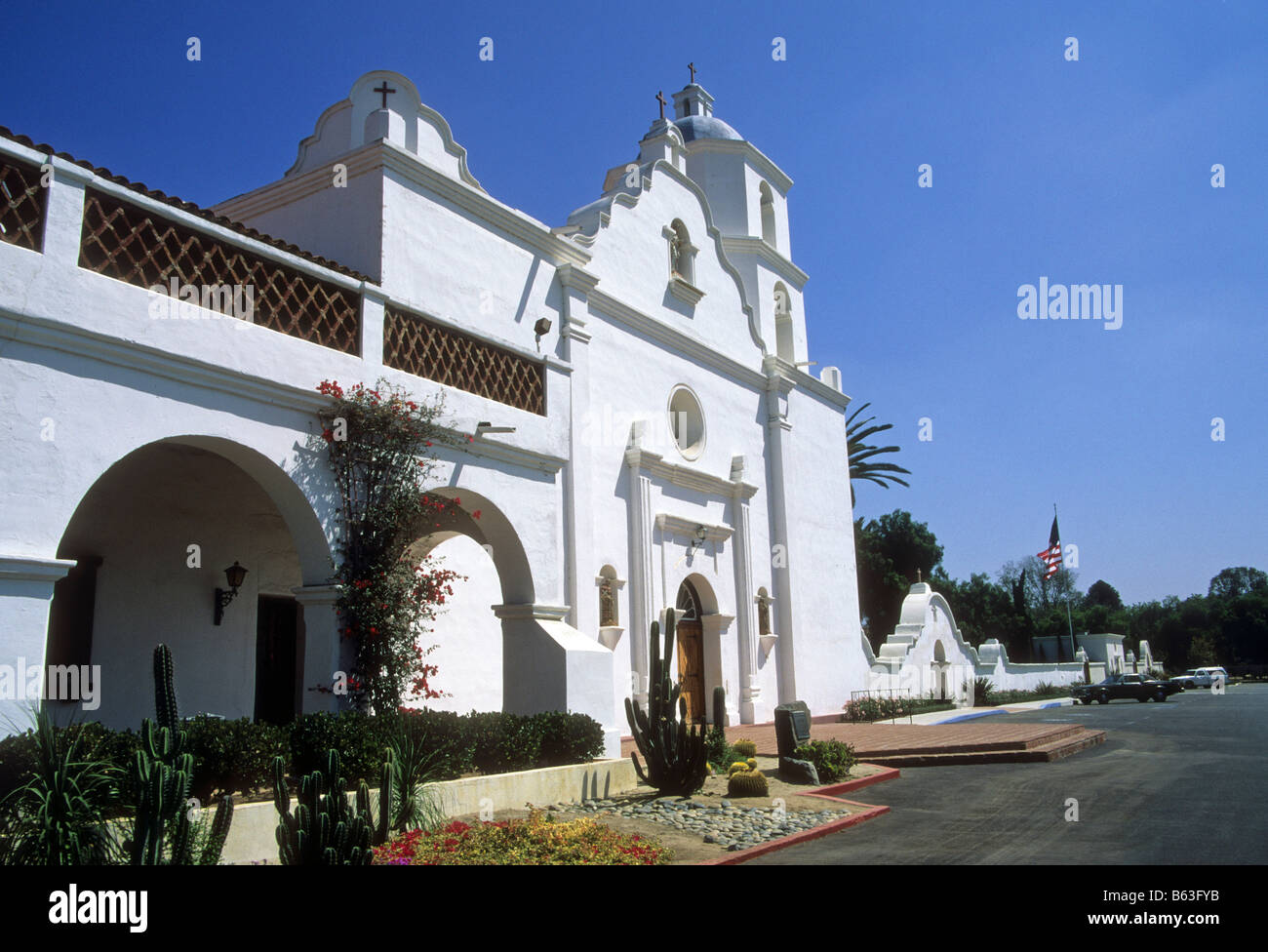 Missione della California Santa Ynez vicino Solvang, California. Foto Stock